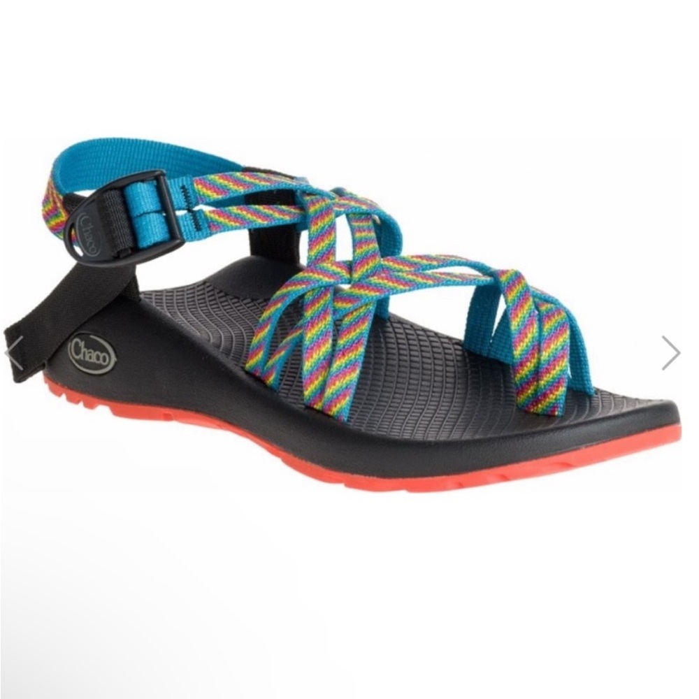 CHACO ZX2 CLASSIC RAINBOW STRAPPY SANDALS WOMENS 7